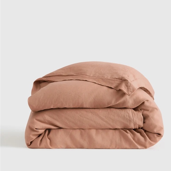 Quince European Linen Double Flange Duvet Cover